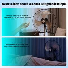 ALLIDEA Ventilador eléctrico 3 en 1 de alta velocidad 18", mando a distancia,velocidad y dirección del viento ajustables, tres formas de uso, ventilador eléctrico silencioso - Tipo de Enchufe A USA (110-127V) - Ver 9