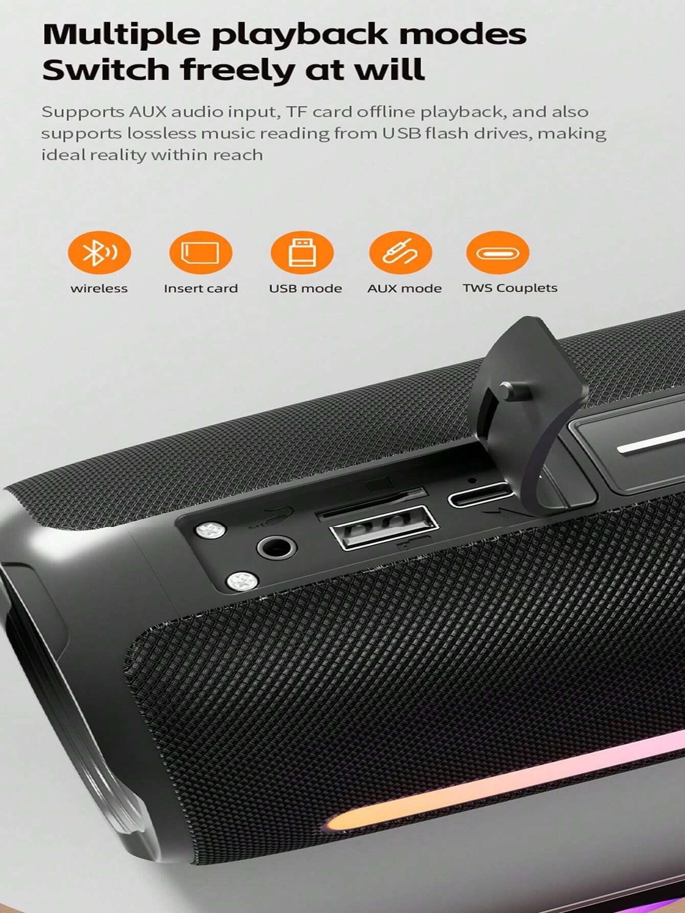 HEAVY BASS Heavy Bass Outdoor Wireless Portable Waterproof Shockproof