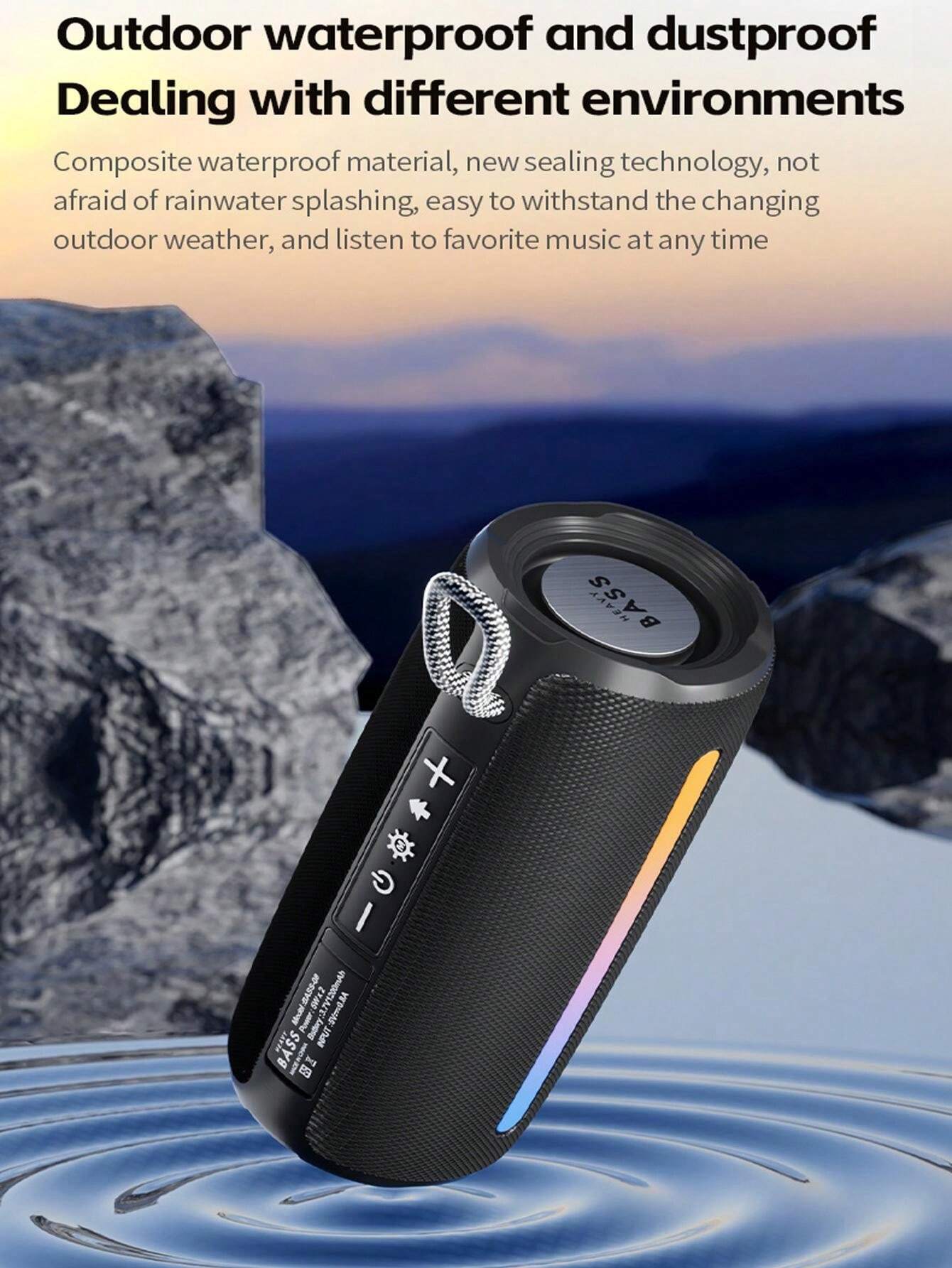 HEAVY BASS Heavy Bass Outdoor Wireless Portable Waterproof Shockproof
