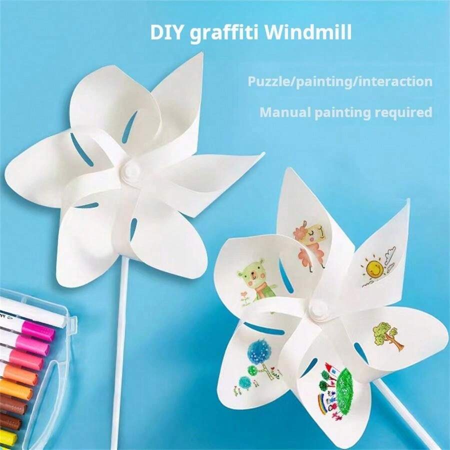 Solar Windrad Solar Windmühle Kinder Windmühlen K Produktbild-Vorschau 5