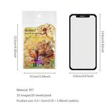 20pcs/Pack PET Material Dragonfly Themed Stickers, For Card Making, Notebooks, Scrapbooking, Stationery Decor DIY - Multicolor - View 2