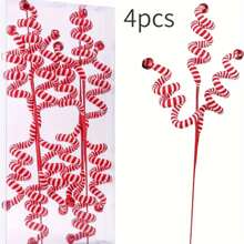 1pc Christmas Tree Candy Cane - Holiday Wool Candy Roll Decorations For Christmas, New Year And Winter Holidays - Non-Electric Felt Tree Topper Decor, Suitable For Home, Office And Party Decoration,Christmas
