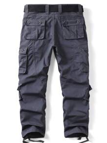 AKARMY Men's Casual Cargo Pants  BDU Camo Pants Combat Work Pants With 8 Pockets Outdoor Hiking Pants Multi-Pockets Pants (No Belt) - 戰術狼灰 - 查看 2