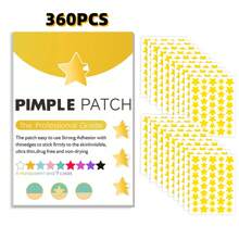40/80/200/400/600/800 peças Adesivo em forma de estrela para acne, Adesivo corretor de manchas para pele facial, Adesivos para espinhas de acne - Dourado - Visão 30