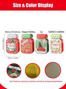 1 件 - 圣诞锡盒、带盖金属罐、姜饼人、圣诞树、汽车图案、圣诞快乐、节日快乐、圣诞老人饼干字母、圣诞礼物、圣诞节节日礼盒、圣诞节和新年派对用品、圣诞节情人节 - 彩色 - 查看 10