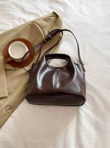 复古风格简约多用途手提包，带零钱包，手提包，可拆卸肩带斜挎包，女士复古风包