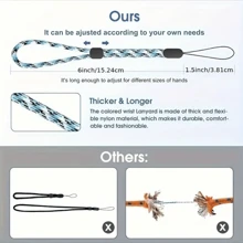 5 Peças Tiras Ajustáveis e Coloridas de Nylon para Pulso e Mão - Suporte Universal para Telefone Celular, Câmera, Chaves, Unidade USB, Carteira, Crachá de Identificação, Mp3 - Presentes Duráveis, Destacáveis e Fáceis de Usar para Mãe, Família, Amigos, Aniversário, Feriado, Pingente de Telefone, Cordão de Telefone