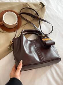 复古风格简约多用途手提包，带零钱包，手提包，可拆卸肩带斜挎包，女士复古风包