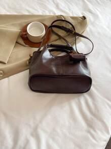 复古风格简约多用途手提包，带零钱包，手提包，可拆卸肩带斜挎包，女士复古风包