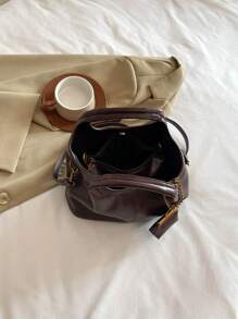 复古风格简约多用途手提包，带零钱包，手提包，可拆卸肩带斜挎包，女士复古风包