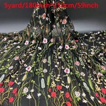 1 块高密度水草刺绣新娘薄纱面料，59 英寸宽，36/108/180 英寸长（100gsm） - 多色 - 查看 8