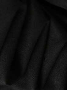 Tween Girl Cute Simple & Fresh T-Shirt Floral Print Round Neck Top, Summer - Black - View 4