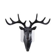 1 Set Of 3pcs Deer Antler Wall Hooks, Nordic Style Creative Personalized Deer Head Wall Mounted Key Holders - Multicolor - View 8