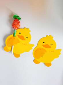 50 Stück/Packung Gastgeschenk Süßigkeiten Lollipop Dekor Karten Halter, Halloween, Halloween Dekoration