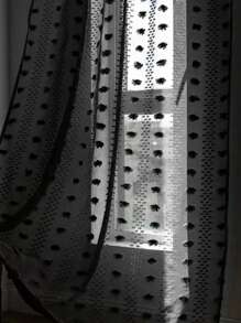 1 件黑色卧室优雅半透明雪球纱窗帘 - 黑色 - 查看 5