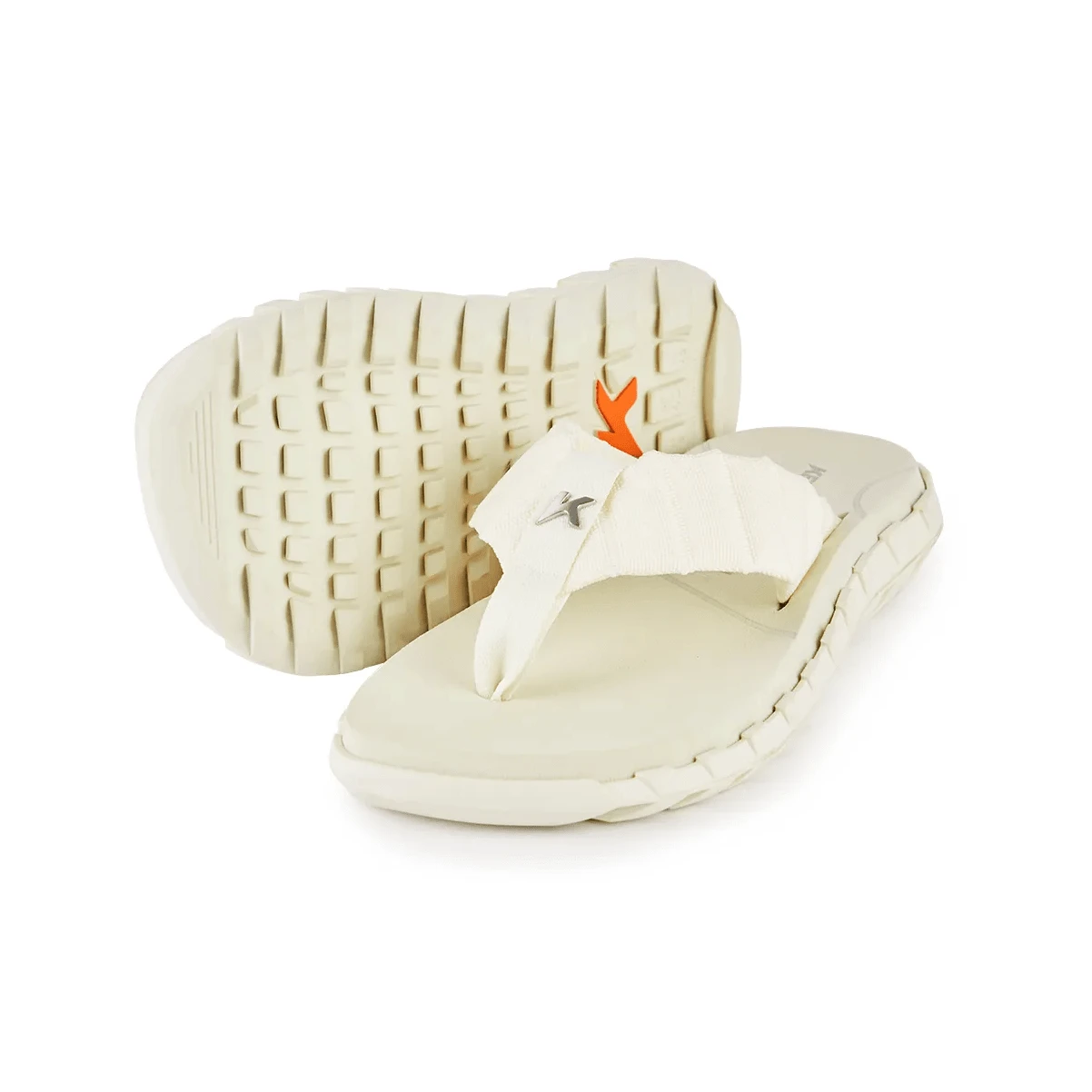 Promotion Kenner MEGAH Premium Soft Lightweight Black White Flip Flop Sandal - Megah trắng - Xem 1