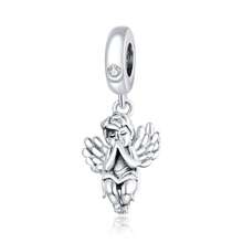 bamoer 1 PC 925 Sterling Silver Angel God Charms Wings Beads Heart Cupid Belief Pendant Fit Women Bracelet Necklace DIY Fine Jewelry - Silver - View 17