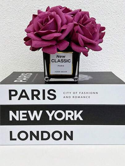 3pcs Vintage Faux Books, Decorative Books, Prop Books For Bookshelf Decor, Coffee Shop, Hotel, Photo Shooting, Movie/Video Conversion Model, Home Staging Best Gifts Birthday Graduation
