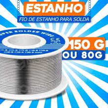 Solda Estanho 150g Profissional para Soldar Fio Arame para Ferro de Soldar Soldagem - Prata - Visão 1