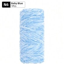 QJH 1pc/2pcs Velvet Chenille Yarn, Soft & Warm Hand Woven Yarn Thread, Perfect For DIY Crochet And Knitting Creative Projects, Ideal For Weaving Scarves, Blankets, Hats, Sweaters
