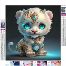 Tranh nghệ thuật kim cương 5D, Tranh kim cương khảm cỡ lớn, Câu đố tự làm thủ công, Họa tiết động vật cung hoàng đạo dễ thương, Tranh gạch kim cương khoan không có khung - Nhiều màu - Xem 21