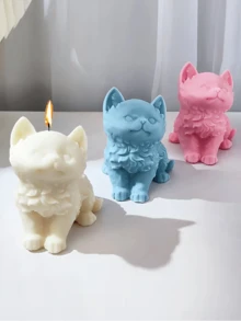 1 件可爱小猫香薰蜡烛 3 英寸 86G 重型手工香薰蜡烛适用于家居装饰、卧室氛围营造、香薰疗法、节日礼物、工艺品 - 彩色 - 查看 3