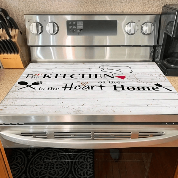 Extra Large 28.5X20.5" Stove Top Cover - Anti-Slip, Waterproof & Heat Resistant Mat For Electric Glass Stoves, Prevents Scratching, Multi-Use Cooktop Protector, Easy Clean, Ideal For Kitchen Decor