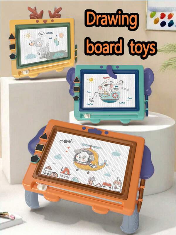 Kids Scribble Drawing Board, Small Animal Doodle Board, Writing Board, Painting Board, Learning Toy For Boys & Girls. Parent-Child Interactive Game, Birthday Gift, Halloween Gift, Christmas Gift, Kindergarten Gift (Random Color Accessories, Random Drawing Pattern, Manual Measurement May Have Slight Deviation)