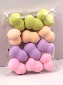 12/4pcs Multifunctional Mixed Shape Cosmetic Sponge, Multi-Color Cosmetic Sponge, Soft Reusable Cosmetic Sponge, Flawless Cosmetic Sponge, Cosmetic Tools, Beauty Mixer, Hydrophilic PU Cosmetic Egg, Suitable For Foundation Make-Up