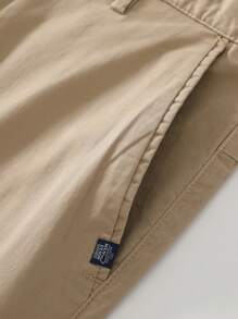 Men's Slim-Fit Stretch Cotton Fashion Casual Chino Pants - 卡其色 - 查看 5