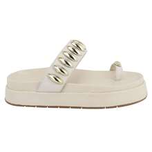 Women's FlatForm Sandal With Toe Clip-On Detail Strap New Summer Release - White - View 1