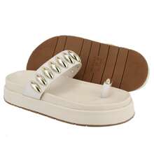 Women's FlatForm Sandal With Toe Clip-On Detail Strap New Summer Release - White - View 2
