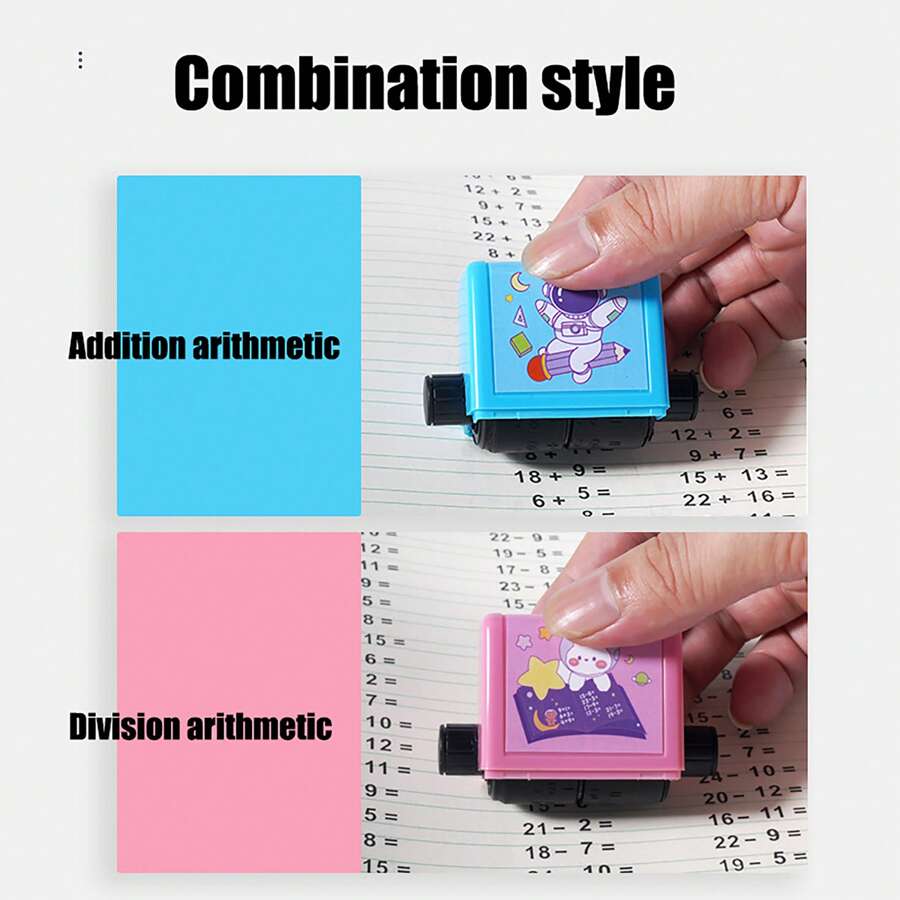 Rolling Stamps For Addition, Subtraction, Multiplication, And Division