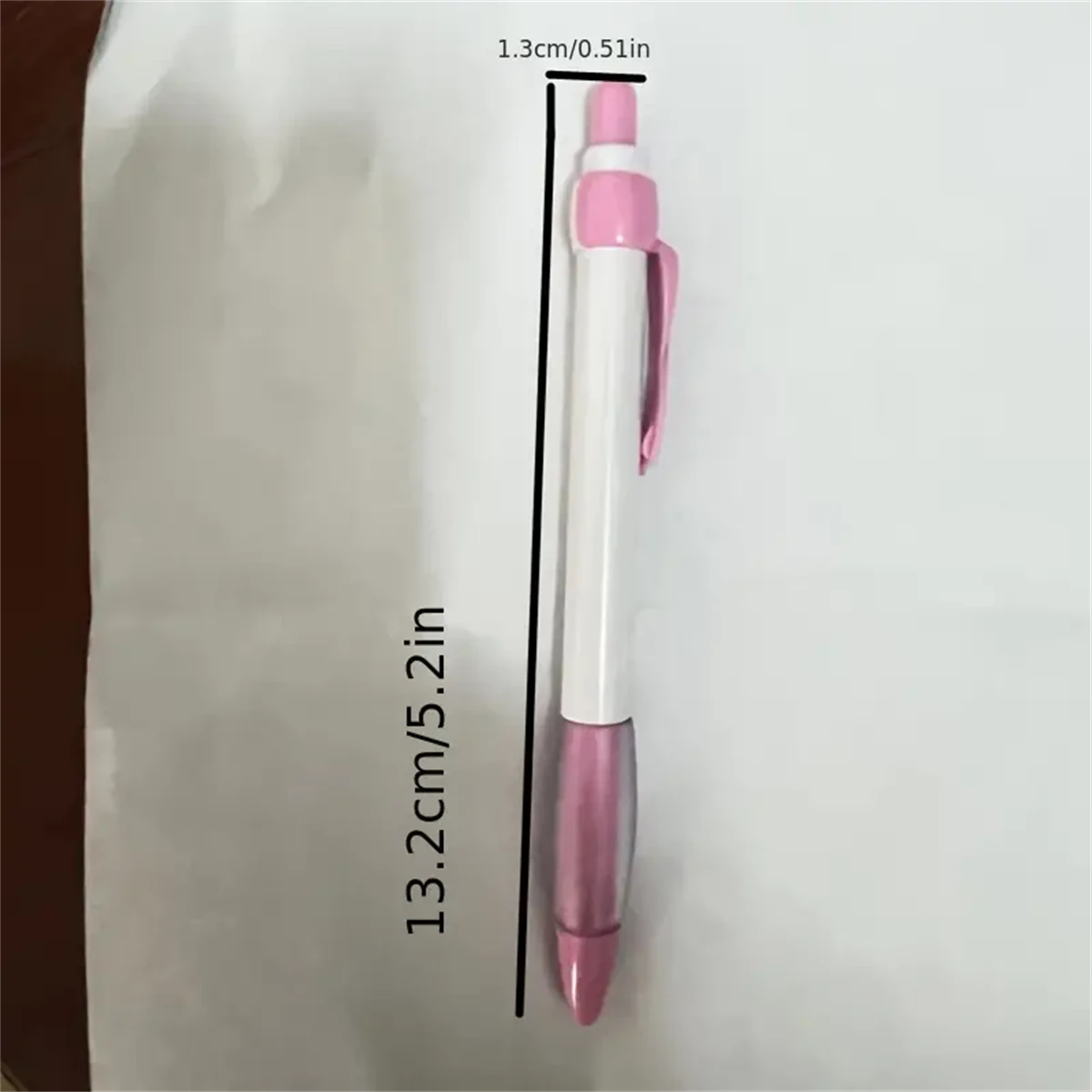 6pcs Pink Ribbon Consciousness Retractable Ballpoint Pen, Plastic