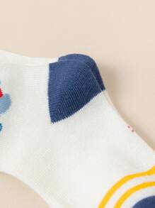 5 双卡通儿童袜子适合 1-12 岁儿童户外运动和日常穿着 - 彩色 - 查看 10