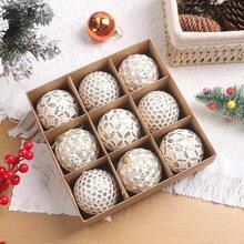 9 quả bóng trang trí Giáng sinh đẹp, thiết kế sáng tạo, quà tặng trang trí cây thông Noel, Giáng sinh - Nhiều màu - Xem 10