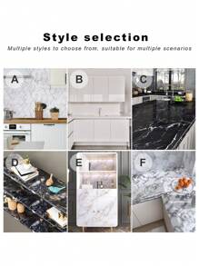 1 卷 PVC 墙纸，现代大理石纹防水墙胶卷，适用于家庭，翻新贴纸，可撕墙板，墙纸，壁纸，春季装饰品，让您的家焕然一新，拉玛装饰贴纸 - 彩色 - 查看 7