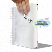 Vaccination Booklet Health Booklet Initials Alphabet Hardcover 118 Pages Pink Floral Girl Blue Sky Girl Cloud Letter Y - 淺粉色 - 查看 8