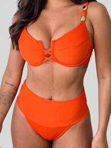 Women Bikini Sets - trái cam - Xem 3