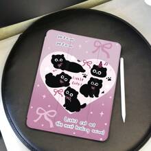 1PC IPad 9 Generation 10.2-Inch Cute Cat Tri-Fold Transparent Shockproof Case 7/8/10 Generation 2024 New MINI5 - White - View 2