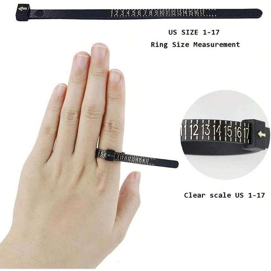 5 Counts Ring Sizer Measuring Tool Round Ring Mandrel Ring Size
