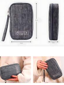 Various Cable Organizer Bag For Cables And Electronic Accessories - màu đen - Xem 6