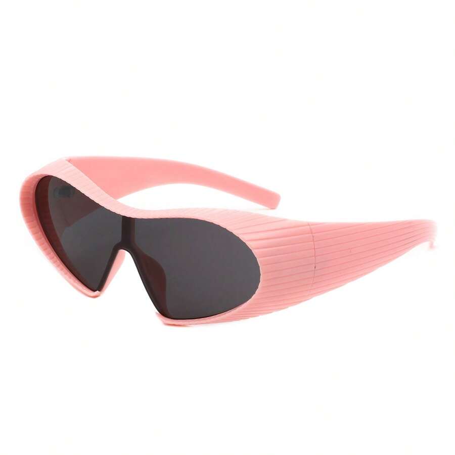 Khan Oversized Round Metal Shield Sunglasses For Men - Designer UV400