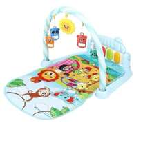 Baby Kick Klavier Fitness Puppe, 0-36 Monate Neugeborenes Kleinkind Bildungszentrum Musik Matte, Multi-sensorische Entwicklung Arm, Bein & Tastspiel Pad, Cartoon Charakterdesign Geschenk (Aufhängeringe Farbe zufällig, benötigt 3 AAA Batterien)