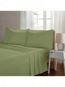 Bed Sheet Set 4 Piece Egyptian Comfort 1800 Count Ultra Soft Deep Pocket - 鼠尾草綠 - 查看 2