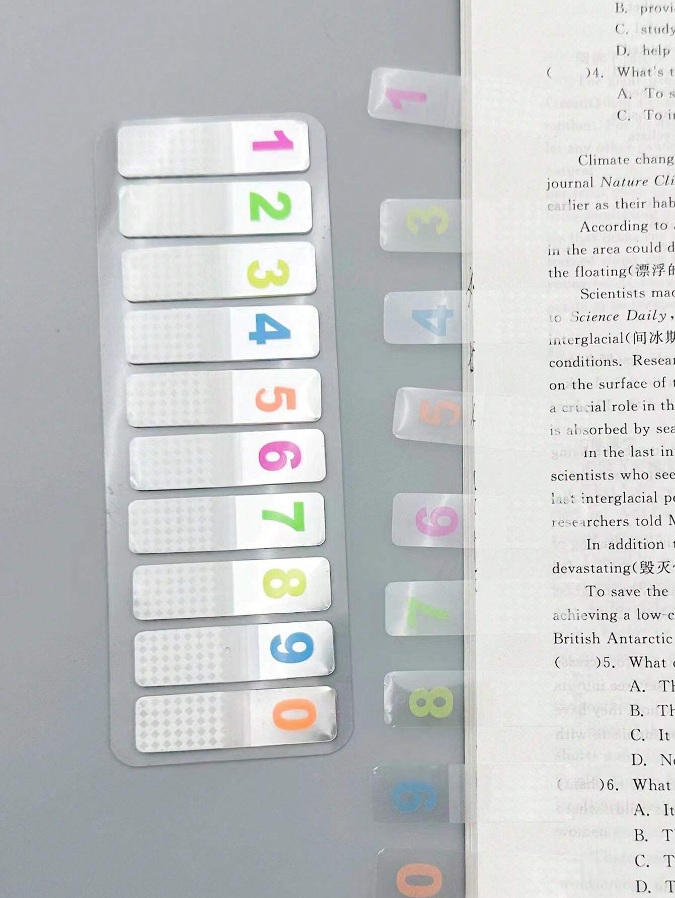 1pack Random Number Sticky Notes, Simple Student Fluorescent ...