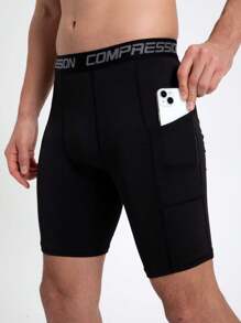 3 件套男友风格男士压缩短裤，透气速干运动紧身裤，适合跑步、锻炼、健身内衣