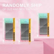 1 pezzo NAGARAKU YY 0.07 C D Curl Shape Triple Tips Estensioni di ciglia premium morbide e naturali, fatte a mano, per uso professionale da donna, confezione casuale con cluster di ciglia, ciuffetti di ciglia, ciglia singole, ciglia finte - nero - Visualizzare 3