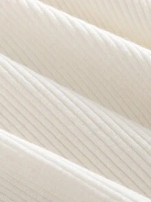 GIGOGOU Autumn Winter Basic Women Rib Warm Soft Sweater Top Slim Fall Clothes - Apricot - View 9