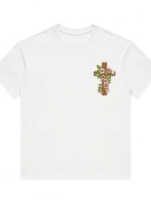 1 套 3 件刺绣十字和花朵贴片，简约时尚风格，涤纶线，熨烫，适用于服装、箱包、鞋子、帽子、家居装饰 - 彩色 - 查看 4